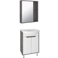 Товар: Зеркальный шкаф Runo Эко 52 00-00001324 Железный камень - фото 3 Зеркальный шкаф Runo Эко 52 00-00001324 Железный камень — фото 3, Зеркальные шкафы в ванную