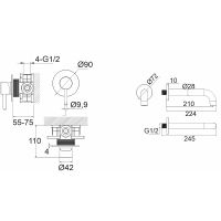 Товар: Смеситель для ванны Whitecross Y brushed gold YSET03GLB Брашированное золото - фото 7 Смеситель для ванны Whitecross Y brushed gold YSET03GLB Брашированное золото — фото 7, Смесители