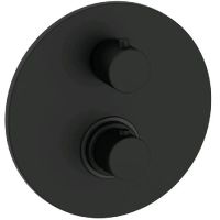 Смеситель для душа Paffoni Light LIQ013NO с термостатом Черный матовый — фото 1, Смеситель для душа