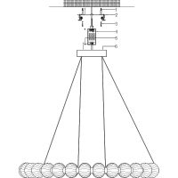 Подвесной светильник Maytoni Modern Amulet MOD555PL-L30CH4K Прозрачный Хром — фото 10, Подвесные светильники