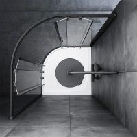 Душевой уголок AM.PM Gem 100х100 W90G-401-100BT профиль Черный матовый стекло прозрачное — фото 4, Душевые уголки четверть круга