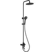 Душевая система Olive's Barros 22511-1BRB Черная матовая — фото 1, Душевые стойки