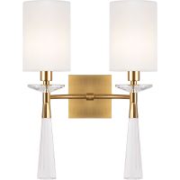 Настенный светильник Maytoni Neoclassic Bianco Белый Латунь Прозрачный арт-MOD224WL-02BS — фото 1, Бра