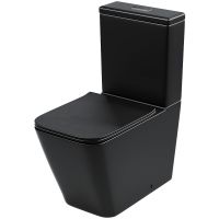 Унитаз компакт Grossman GR-4445BMS Черный матовый с бачком и сиденьем Микролифт — фото 1, Напольные унитазы