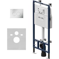 Инсталляция AM.PM MasterFit I012710.0131 для унитаза с клавишей смыва Хром матовый — фото 1, Инсталляции для унитазов