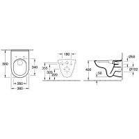 Унитаз Villeroy&Boch O.Novo 5660HRR1 подвесной с сиденьем Микролифт — фото 16, Подвесные унитазы