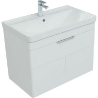 Тумба с раковиной Aquanet Ирис new 80 312430 подвесная Белый глянец — фото 4, Мебель для ванной