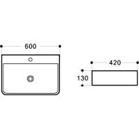 Раковина Vincea 60 VBS-303 Белая — фото 3, Раковины накладные