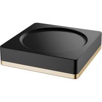 Мыльница Boheme 10960-B-G Черная Хром — фото 1, Мыльницы