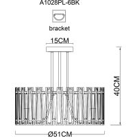 Люстра Artelamp Amber Прозрачная Золото Черная арт-A1028PL-6BK — фото 5, Люстры