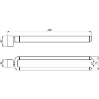 Полотенцедержатель Ideal Standard Softmood A9138AA поворотный Хром — фото 2, Полотенцедержатели