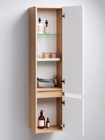 Шкаф пенал Aqwella Сити 35 SIT0535DK Дуб канадский Белый — фото 2, Мебель для ванной