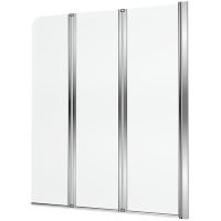 Шторка на ванну Excellent Fliper 120 R KAAX.1309.1200.PR Хром Прозрачный — фото 1, Неподвижные шторки для ванной