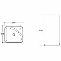 Товар: Раковина Vincea 50 VBS-2P202 Белая - фото 5 Раковина Vincea 50 VBS-2P202 Белая — фото 5, Раковины напольные