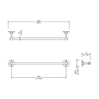 Полотенцедержатель Devon&Devon Cavendish WM08CR Хром — фото 4, Полотенцедержатели