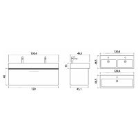 Товар: Тумба под раковину Creto Milano 120 5-1393-1394CH подвесная Charleston - фото 8 Тумба под раковину Creto Milano 120 5-1393-1394CH подвесная Charleston — фото 8, Тумбы под раковину