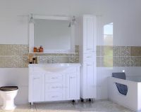 Тумба под раковину СанТа Монарх 105 700105 Белая — фото 5, Мебель для ванной