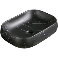 Раковина-чаша Ceruttispa 57 CR0086 MMB1 СТ9544 Черный матовый мрамор — фото 2, Раковины накладные