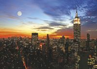 Фреска Ortograf Небоскребы 3490 Фактура бархат FX Флизелин (3,8*2,7) Синий/Черный/Оранжевый, Город арт-3490 (бархат FX) — фото 2, Фрески