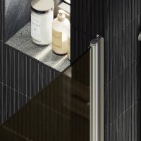 Товар: Душевая дверь Maybah Glass MGD-799-5 600x1980 на монопетле Хром матовый стекло бронзовое матовое - фото 5 Душевая дверь Maybah Glass MGD-799-5 600x1980 на монопетле Хром матовый стекло бронзовое матовое — фото 5, Душевые двери в нишу