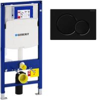 Инсталляция Geberit Duofix Sigma UP320 111.300.00.5+115.770.DW.5 с Черной клавишей смыва — фото 1, Инсталляции для унитазов