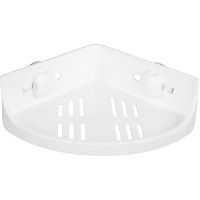 Полка корзина Grampus Element GR-3310 угловая Белая — фото 1, Полки для ванной и душа