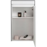 Подвесной шкаф Black&White Universe U907 50 907.SC-1 White matt Lauren gold — фото 4, Мебель для ванной