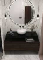 Товар: Столешница под раковину Boheme Armadi Art Flat 100 869-100-NM Черный мрамор - фото 2 Столешница под раковину Boheme Armadi Art Flat 100 869-100-NM Черный мрамор — фото 2, Раковины