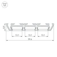 Профиль алюминиевый Arlight 013209 накладной для контурной подсветки Серебристый — фото 4, Профили для светодиодных лент