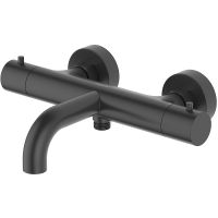 Смеситель для ванны Aquatek Европа с термостатом Черный матовый арт-AQ1343MB — фото 1, Смеситель для ванны