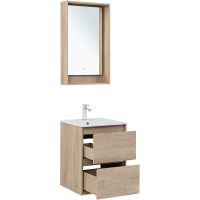 Товар: Тумба под раковину Aquanet Милан 50 336381 подвесная Дуб светлый - фото 11 Тумба под раковину Aquanet Милан 50 336381 подвесная Дуб светлый — фото 11, Мебель для ванной