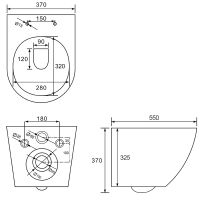 Товар: Унитаз beWash Lusso BKWHR004550 подвесной Белый с сиденьем Микролифт - фото 13 Унитаз beWash Lusso BKWHR004550 подвесной Белый с сиденьем Микролифт — фото 13, Унитазы