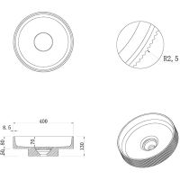 Товар: Раковина-чаша Boheme Corian 40 801-R-MW Белая матовая - фото 7 Раковина-чаша Boheme Corian 40 801-R-MW Белая матовая — фото 7, Раковины