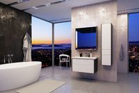 Зеркальный шкаф Roca Ronda 60 ZRU9302968 с подсветкой Белый глянец Антрацит — фото 5, Мебель для ванной