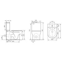 Унитаз компакт Royce Brooklyn RCT-132102WH с бачком и сиденьем Микролифт — фото 2, Унитазы