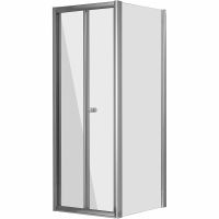 Душевой уголок Grossman Alba 90х90 GR-9090Al2 профиль Хром стекло прозрачное — фото 1, Квадратные душевые уголки