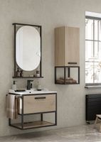 Тумба под раковину Aquaton Лофт Фабрик 65 1A242301LTDU0 подвесная Дуб эндгрейн — фото 9, Мебель для ванной