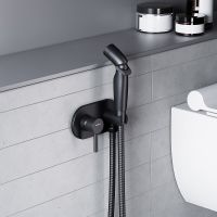 Гигиенический душ со смесителем Damixa Option 212000300 Черный матовый — фото 2, Душевое оборудование. Душевая программа