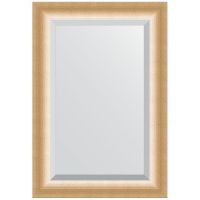 Зеркало Evoform Exclusive 96х66 BY 1181 с фацетом в багетной раме - Травленое золото 87 мм — фото 1, Мебель для ванной