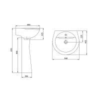 Раковина Santeri Соната 55 1.3111.2.S00.11B.0 Белая — фото 6, Раковины подвесные
