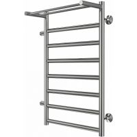 Водяной полотенцесушитель Terminus Хендрикс П8 500х800 бп500 4670078531582 с полкой Хром, боковое подключение, G 1" НР — фото 1, Водяные полотенцесушители