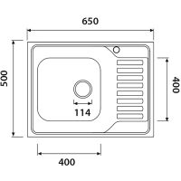 Кухонная мойка Kaiser KSS-6550L Хром — фото 2, Кухонные мойки