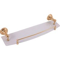 Стеклянная полка Rav Slezak Morava MKA0900/50Z Золото — фото 1, Полки для ванной и душа