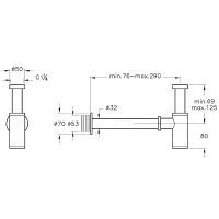 Товар: Сифон для раковины Vitra Syphon A45123 Хром - фото 2 Сифон для раковины Vitra Syphon A45123 Хром — фото 2, Сифоны для раковины