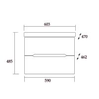 Тумба под раковину Onika Айленд 60.13 106114 подвесная Белая — фото 8, Мебель для ванной