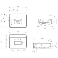 Раковина Abber Stein 50 AS2626 Белая матовая — фото 6, Раковины подвесные