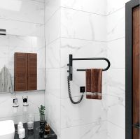 Электрический полотенцесушитель Vincea 39х25 VTD-1P1BE Черный матовый — фото 3, Электрические полотенцесушители