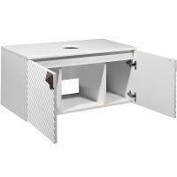 Тумба под раковину Runo Андорра 85 00-00002019 подвесная Белая — фото 2, Тумбы под раковину