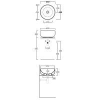 Раковина-чаша Simas Balloon 45 BA01bi Белая — фото 4, Раковины накладные