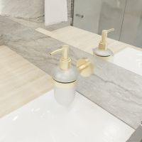 Дозатор для жидкого мыла Fixsen Comfort Gold FX-87012 Золото-сатин — фото 3, Дозаторы